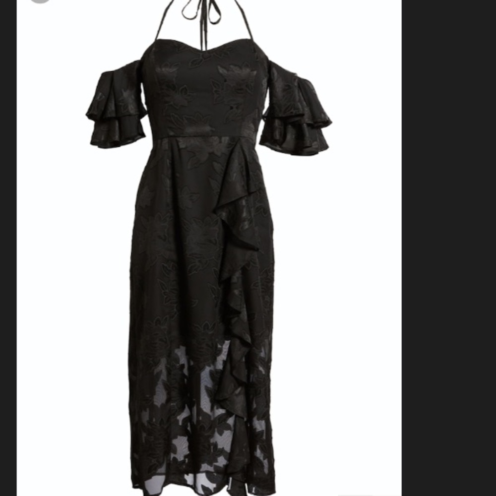 WAYF Black Lace Midi Dress-New - Picture 4 of 7